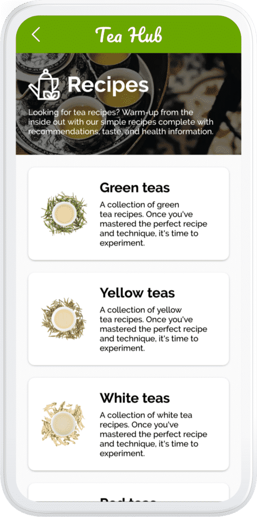 Tea categories