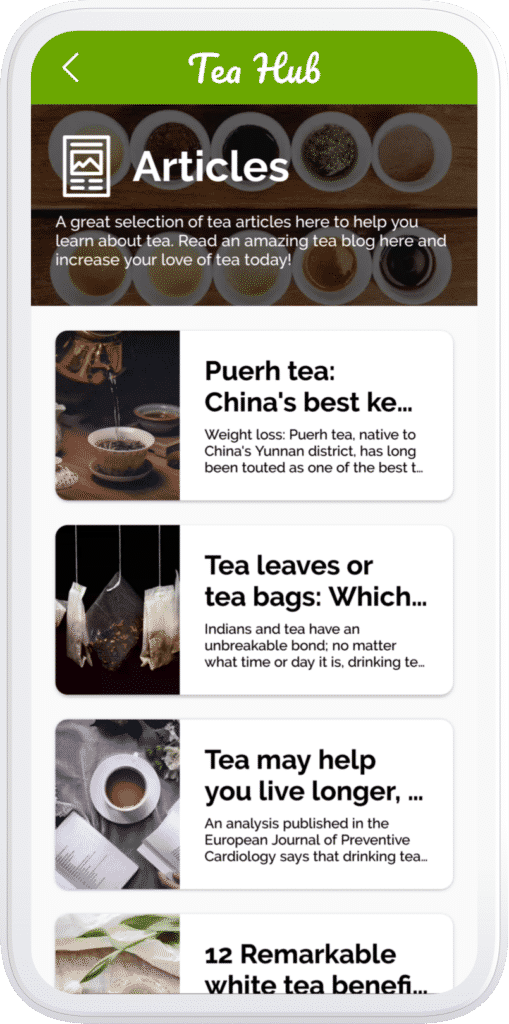 Tea articles